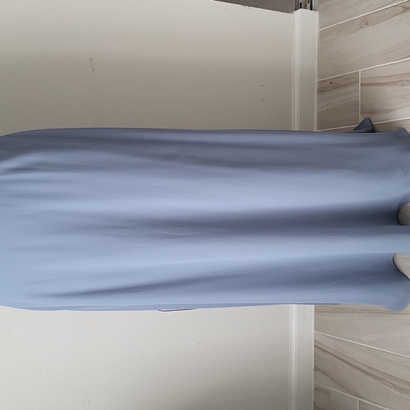 Elegant Cornflower Blue Ruffle Halter Dress Birdy Grey - Picture 3 of 9